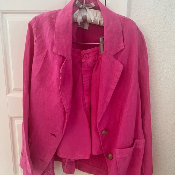 Zara girls linen jacket and shorts